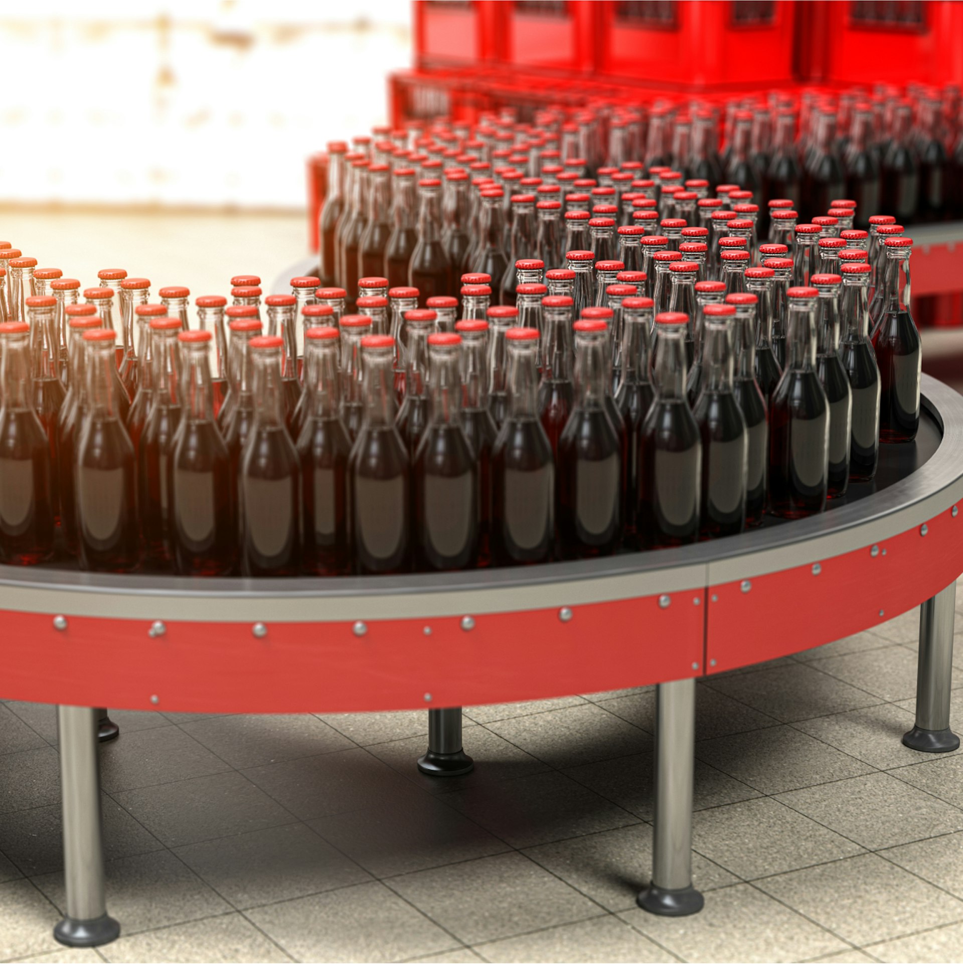 Línea de producción de Coca Cola